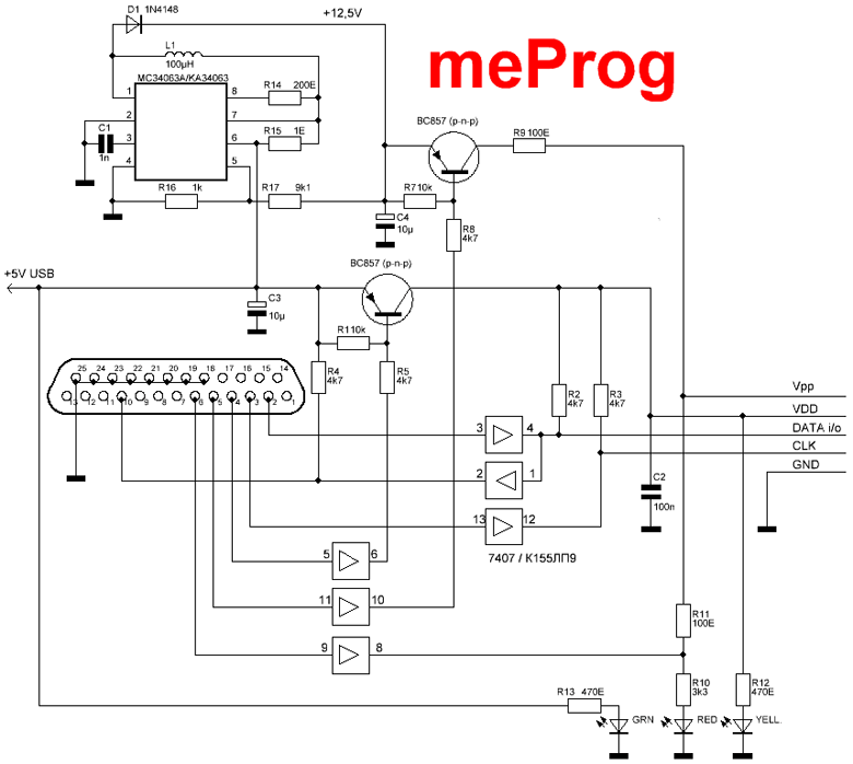LPT программатор PIC микроконтроллеров