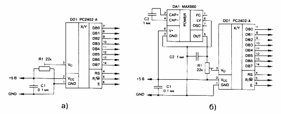 Алфавитно-цифровые индицирующие ЖК-модули на основе контроллера HD44780
